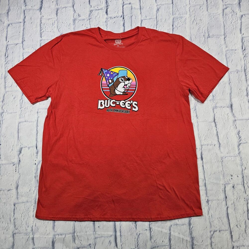 Buc ees SIZE XL 1984 40th Anniversary Red Shirt Birthday Shirt Bucees